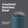 imageOwala SmoothSip Slider Insulated Stainless Steel Coffee Tumbler Reusable Iced Coffee Cup Hot Coffee Travel Mug BPA Free 12 oz GreyBlue Beachy BreezeHigh Dive