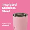 imageOwala SmoothSip Slider Insulated Stainless Steel Coffee Tumbler Reusable Iced Coffee Cup Hot Coffee Travel Mug BPA Free 12 oz GreyBlue Beachy BreezePucker Up