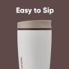 imageOwala SmoothSip Slider Insulated Stainless Steel Coffee Tumbler Reusable Iced Coffee Cup Hot Coffee Travel Mug BPA Free 12 oz GreyBlue Beachy BreezeVanilla Bean