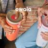 imageOwala SmoothSip Slider Insulated Stainless Steel Coffee Tumbler Reusable Iced Coffee Cup Hot Coffee Travel Mug BPA Free 12 oz GreyBlue Beachy BreezeVanilla Bean