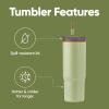 imageOwala Stainless Steel Triple Layer Insulated Travel Tumbler with Spill Resistant Lid Straw and Carry Handle BPA Free 40 oz Gray Iced TeaBrave Adventures