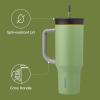 imageOwala Stainless Steel Triple Layer Insulated Travel Tumbler with Spill Resistant Lid Straw and Carry Handle BPA Free 40 oz Gray Iced TeaBrave Adventures