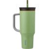 imageOwala Stainless Steel Triple Layer Insulated Travel Tumbler with Spill Resistant Lid Straw and Carry Handle BPA Free 40 oz Gray Iced TeaBrave Adventures