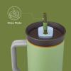 imageOwala Stainless Steel Triple Layer Insulated Travel Tumbler with Spill Resistant Lid Straw and Carry Handle BPA Free 40 oz Gray Iced TeaBrave Adventures