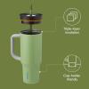 imageOwala Stainless Steel Triple Layer Insulated Travel Tumbler with Spill Resistant Lid Straw and Carry Handle BPA Free 40 oz Gray Iced TeaBrave Adventures