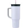 imageOwala Stainless Steel Triple Layer Insulated Travel Tumbler with Spill Resistant Lid Straw and Carry Handle BPA Free 40 oz Gray Iced TeaBunny Hop
