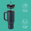 imageOwala Stainless Steel Triple Layer Insulated Travel Tumbler with Spill Resistant Lid Straw and Carry Handle BPA Free 40 oz Gray Iced TeaFoggy Tide