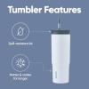 imageOwala Stainless Steel Triple Layer Insulated Travel Tumbler with Spill Resistant Lid Straw and Carry Handle BPA Free 40 oz Gray Iced TeaThe Great Blue