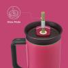 imageOwala Stainless Steel Triple Layer Insulated Travel Tumbler with Spill Resistant Lid Straw and Carry Handle BPA Free 40 oz Gray Iced TeaWatermelon Breeze