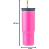 imageOwala Stainless Steel Triple Layer Insulated Travel Tumbler with Spill Resistant Lid Straw and Carry Handle BPA Free 40 oz Gray Iced TeaWatermelon Breeze