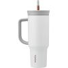 imageOwala Stainless Steel Triple Layer Insulated Travel Tumbler with Spill Resistant Lid Straw and Carry Handle BPA Free 40 oz Gray Iced TeaIced Tea