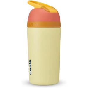 imageOwala Kids Flip Insulated StainlessSteel Water Bottle with Straw and Locking Lid 14Ounce OrangeBlue Blue CitrusOrange  Yellow