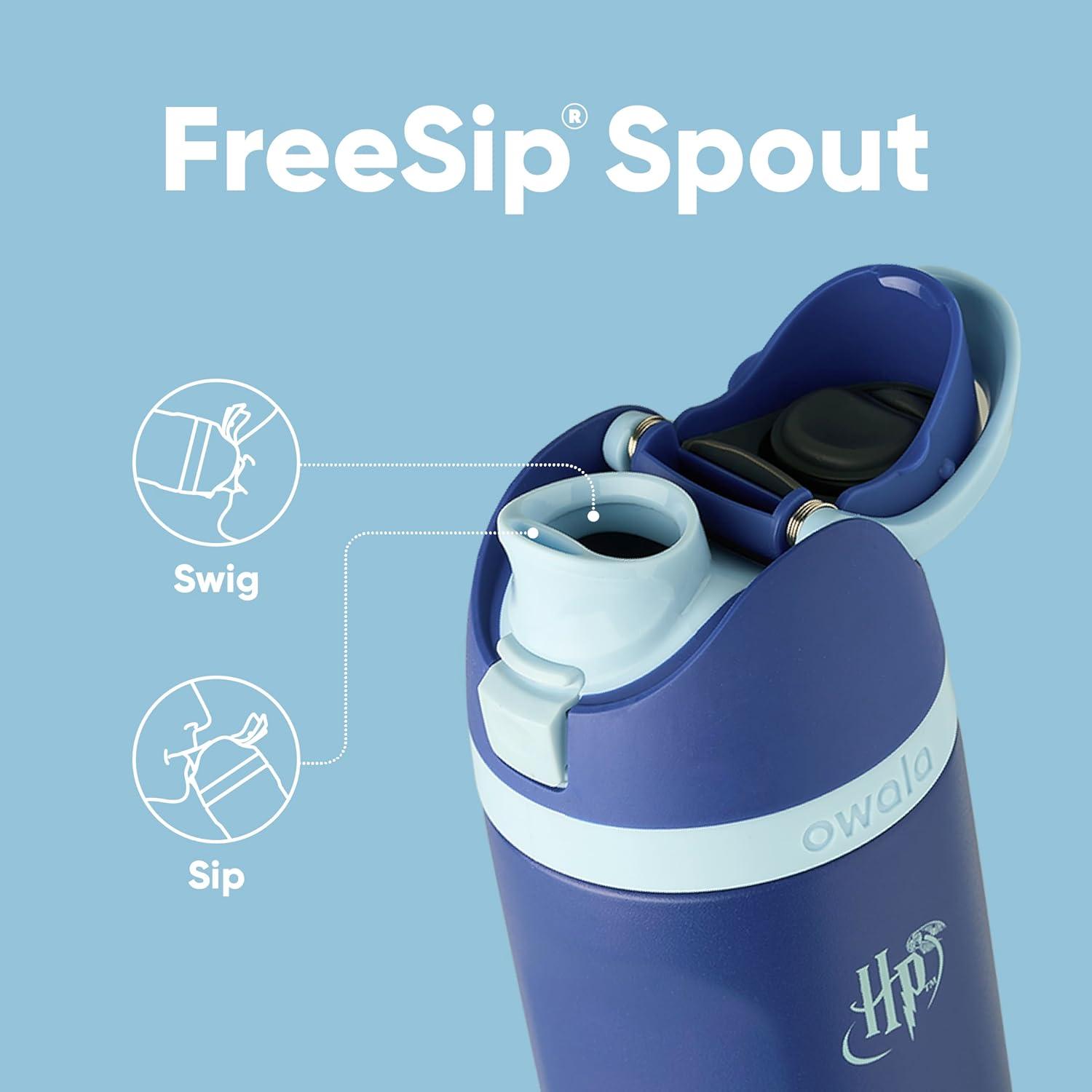 imageOwala Disney Princess FreeSip Insulated Stainless Steel Water Bottle with Straw for Sports and Travel BPAFree Sports Water Bottle 24 oz ArielRavenclaw