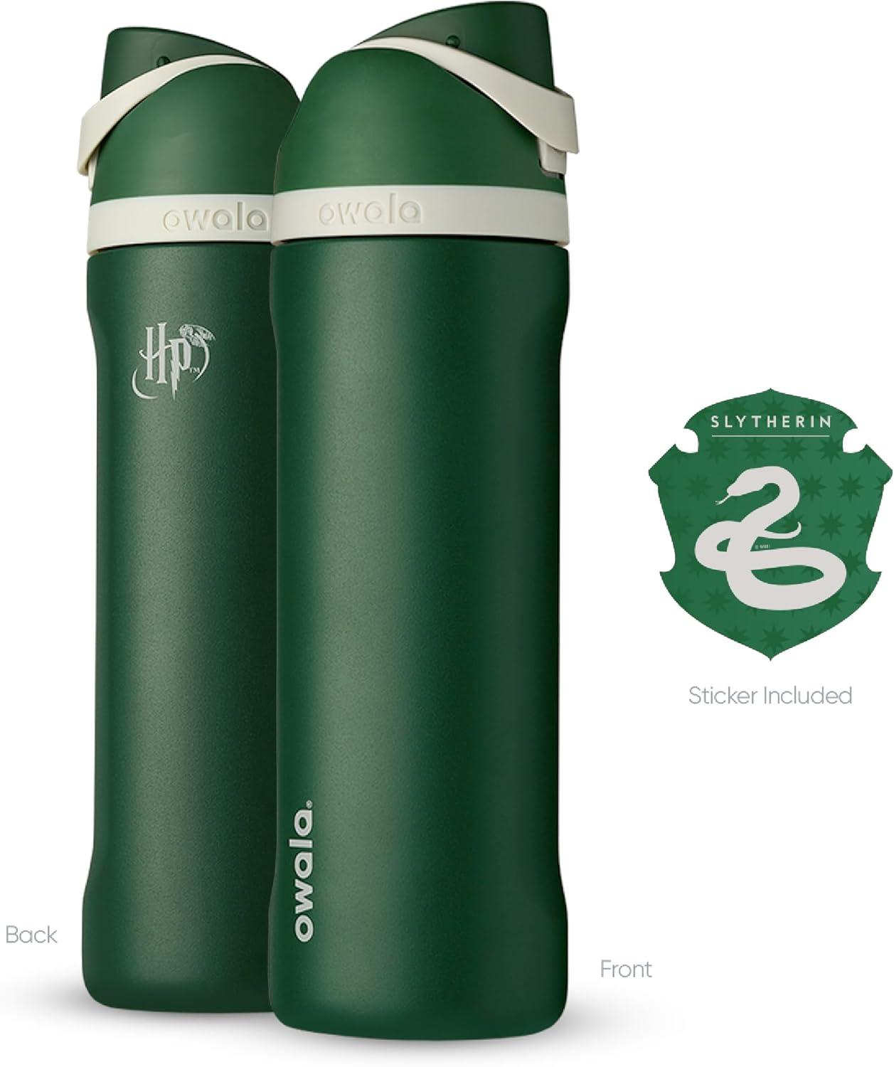 imageOwala Disney Princess FreeSip Insulated Stainless Steel Water Bottle with Straw for Sports and Travel BPAFree Sports Water Bottle 24 oz ArielSlytherin