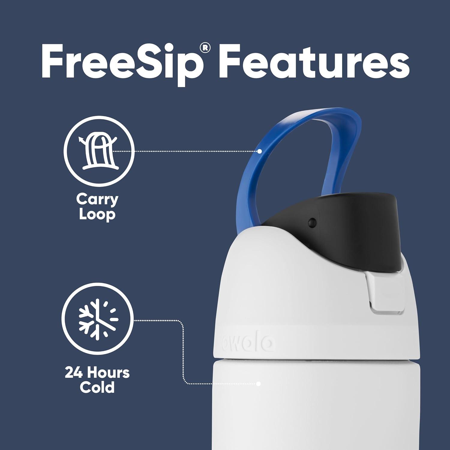 imageOwala Disney Princess FreeSip Insulated Stainless Steel Water Bottle with Straw for Sports and Travel BPAFree Sports Water Bottle 24 oz ArielStorm Trooper