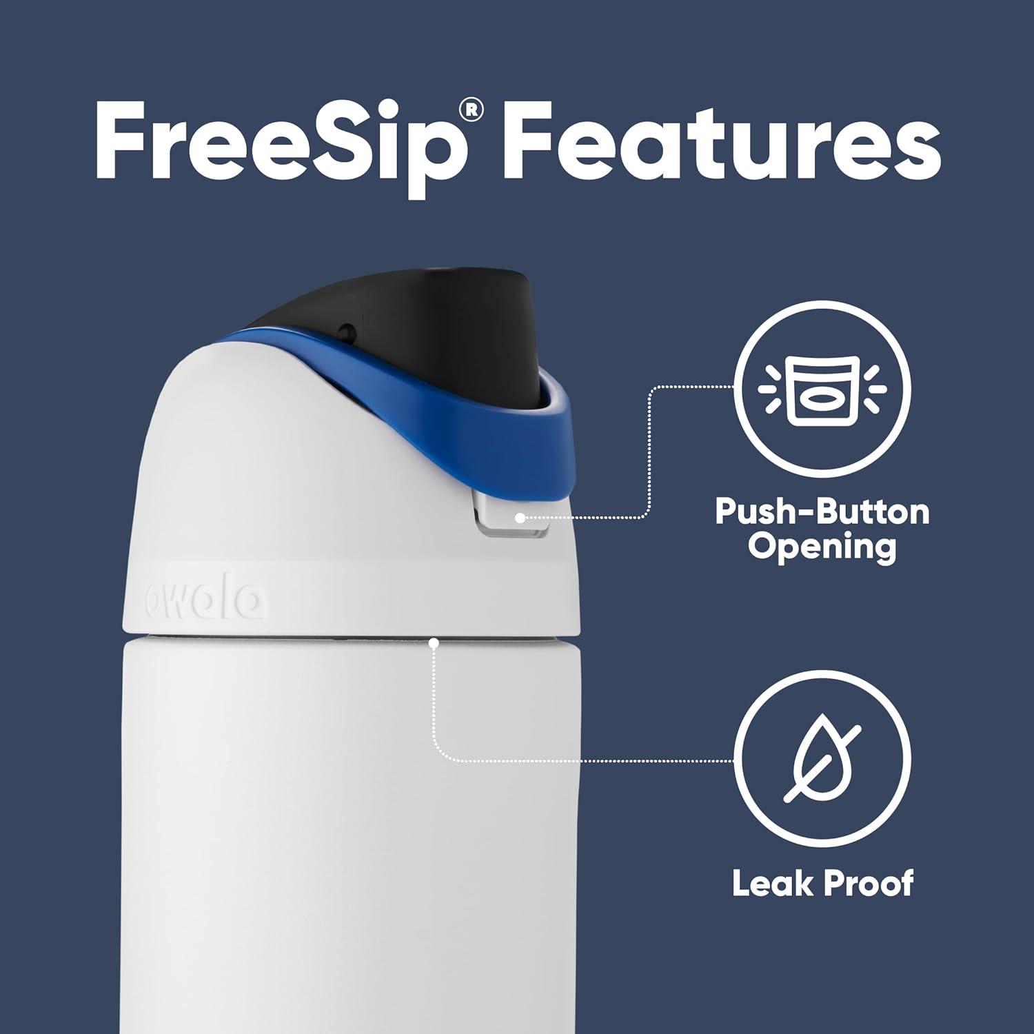 imageOwala Disney Princess FreeSip Insulated Stainless Steel Water Bottle with Straw for Sports and Travel BPAFree Sports Water Bottle 24 oz ArielStorm Trooper