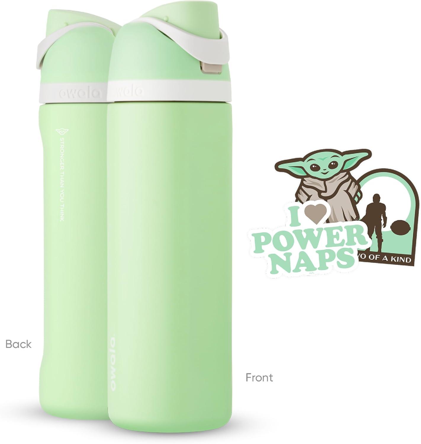imageOwala Disney Princess FreeSip Insulated Stainless Steel Water Bottle with Straw for Sports and Travel BPAFree Sports Water Bottle 24 oz ArielStronger Thank You Think