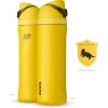 imageOwala Disney Princess FreeSip Insulated Stainless Steel Water Bottle with Straw for Sports and Travel BPAFree Sports Water Bottle 24 oz ArielHufflepuff