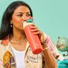 imageOwala Disney Princess FreeSip Insulated Stainless Steel Water Bottle with Straw for Sports and Travel BPAFree Sports Water Bottle 24 oz ArielMoana