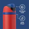 imageOwala Disney Princess FreeSip Insulated Stainless Steel Water Bottle with Straw for Sports and Travel BPAFree Sports Water Bottle 24 oz ArielSpiderman