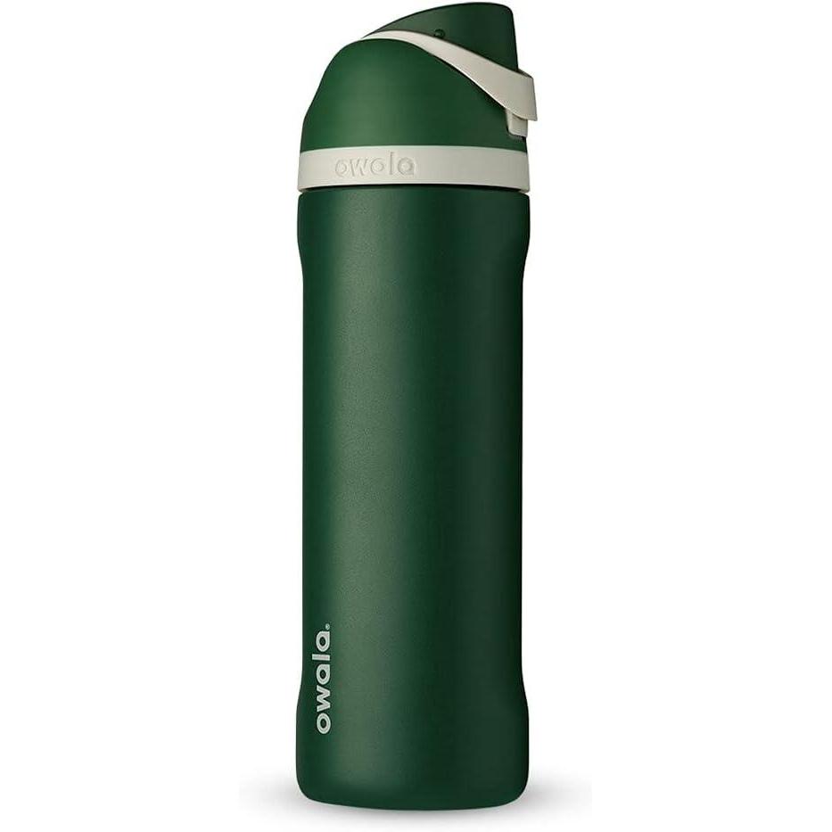 imageOwala Harry Potter FreeSip Insulated Stainless Steel Water Bottle with Straw BPAFree Sports Water Bottle Great for Travel 24 oz HufflepuffSlytherin