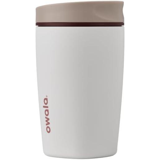 imageOwala SmoothSip Slider Insulated Stainless Steel Coffee Tumbler Reusable Iced Coffee Cup Hot Coffee Travel Mug BPA Free 12 oz GreyBlue Beachy BreezeVanilla Bean