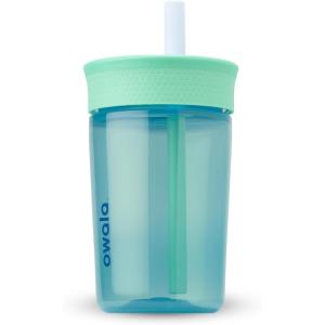 imageOwala Kids BPAFree Plastic Tumbler with Spill Resistant Flexible Straw Easy to Clean Kids Water Bottle Great for Travel Dishwasher Safe 15 Oz Orange and Peach WatermelonThe Blues