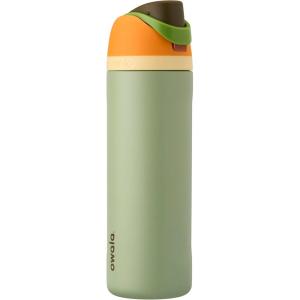 imageOwala Kids FreeSip Insulated Stainless Steel Water Bottle with Straw for Sports Travel and School BPAFree Sports Water Bottle 16 oz Mint ChocolateCamo Cool