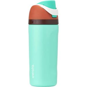 imageOwala Kids FreeSip Insulated Stainless Steel Water Bottle with Straw for Sports Travel and School BPAFree Sports Water Bottle 16 oz Mint ChocolateMint Chocolate