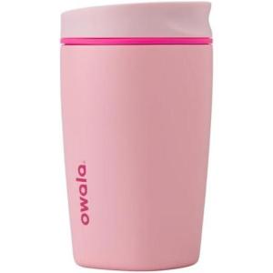 imageOwala SmoothSip Slider Insulated Stainless Steel Coffee Tumbler Reusable Iced Coffee Cup Hot Coffee Travel Mug BPA Free 12 oz GreyBlue Beachy BreezePucker Up