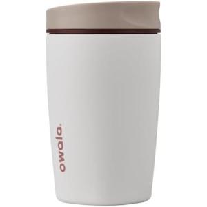 imageOwala SmoothSip Slider Insulated Stainless Steel Coffee Tumbler Reusable Iced Coffee Cup Hot Coffee Travel Mug BPA Free 12 oz GreyBlue Beachy BreezeVanilla Bean