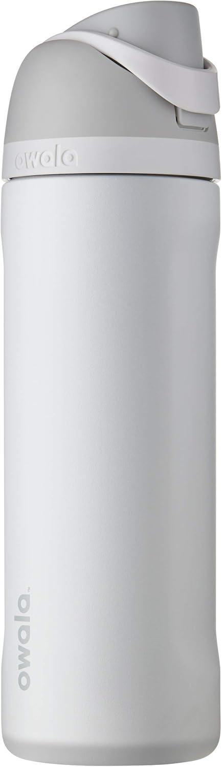 imageOwala FreeSip Insulated Stainless Steel Water Bottle with Straw ampamp Silicone Boot AntiSlip Protective Sleeve Cover for 24oz Twist ampamp Flip Bottle Grey