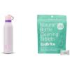 imageOwala FreeSip Twist Insulated Stainless Steel Water Bottle with Straw for Sports and Travel BPAFree 24oz PinkPurple Dreamy Field  EcoBrite All Natural Powerful Cleaning Tablets Pack of 20