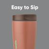 imageOwala SmoothSip Slider Stainless Steel Insulated Travel Mug with handle 100 Leak Proof For Hot and Cold Drinks Travel Friendly with Sliding Lock Lid 12oz BPA Free Leak Proof Cozy CocoaCozy Cocoa
