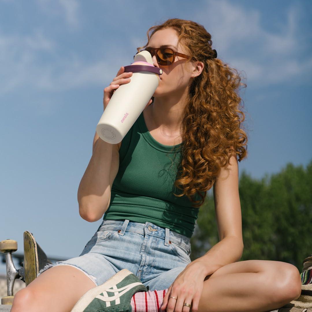 imageOwala FreeSip Sway  Stainless Steel  30oz  MintWhite Iced Breeze AmazonDaybreak