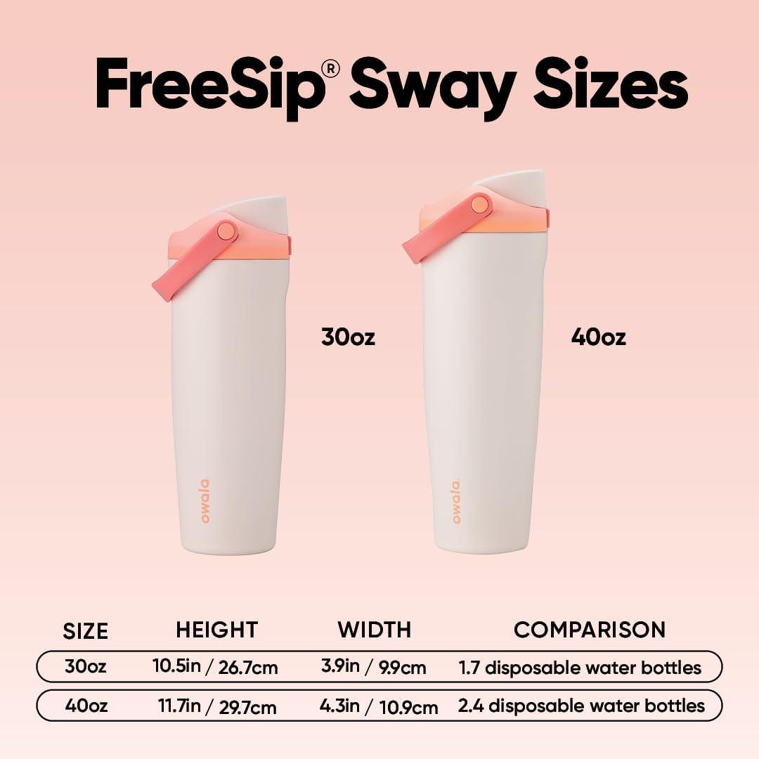 imageOwala FreeSip Sway  Stainless Steel  30oz  MintWhite Iced Breeze AmazonSparkling Sherbet
