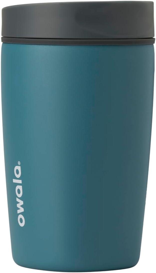 imageOwala SmoothSip Slider Insulated Stainless Steel Coffee Tumbler Reusable Iced Coffee Cup Hot Coffee Travel Mug BPA Free 20 oz In BloomHigh Dive