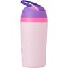 imageOwala Kids Flip Insulated StainlessSteel Water Bottle with Straw and Locking Lid 14Ounce PurplePink Bunny Business