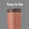 imageOwala SmoothSip Slider Insulated Stainless Steel Coffee Tumbler Reusable Iced Coffee Cup Hot Coffee Travel Mug BPA Free 20 oz In BloomCozy Cocoa