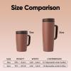 imageOwala SmoothSip Slider Insulated Stainless Steel Coffee Tumbler Reusable Iced Coffee Cup Hot Coffee Travel Mug BPA Free 20 oz In BloomCozy Cocoa