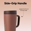 imageOwala SmoothSip Slider Insulated Stainless Steel Coffee Tumbler Reusable Iced Coffee Cup Hot Coffee Travel Mug BPA Free 20 oz In BloomCozy Cocoa