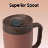 imageOwala SmoothSip Slider Insulated Stainless Steel Coffee Tumbler Reusable Iced Coffee Cup Hot Coffee Travel Mug BPA Free 20 oz In BloomCozy Cocoa