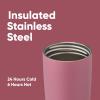 imageOwala SmoothSip Slider Insulated Stainless Steel Coffee Tumbler Reusable Iced Coffee Cup Hot Coffee Travel Mug BPA Free 20 oz In BloomCrochet Queen