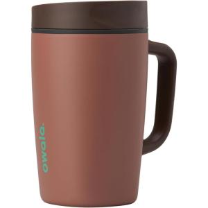 imageOwala SmoothSip Slider Insulated Stainless Steel Coffee Tumbler Reusable Iced Coffee Cup Hot Coffee Travel Mug BPA Free 20 oz In BloomCozy Cocoa