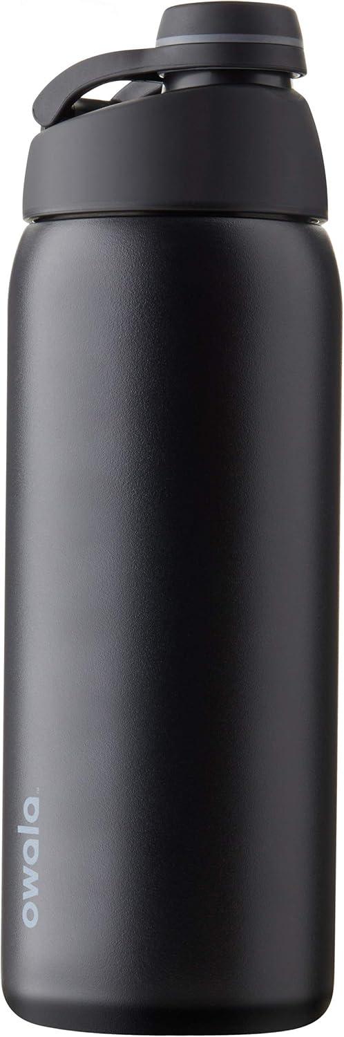 imageOwala Twist Insulated Stainless Steel Water Bottle for Sports and Travel BPAFree 32Ounce Hyper FlamingoVery  Very Dark