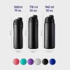 imageOwala Twist Stainless Steel Drinking Bottle with Screw Cap 560 ml Hint of GrapeNeon Basil