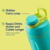 imageOwala Twist Stainless Steel Drinking Bottle with Screw Cap 560 ml Hint of GrapeNeon Basil