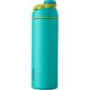 imageOwala Twist Insulated Stainless Steel Water Bottle for Sports and Travel BPAFree 32Ounce Hyper FlamingoNeon Basil