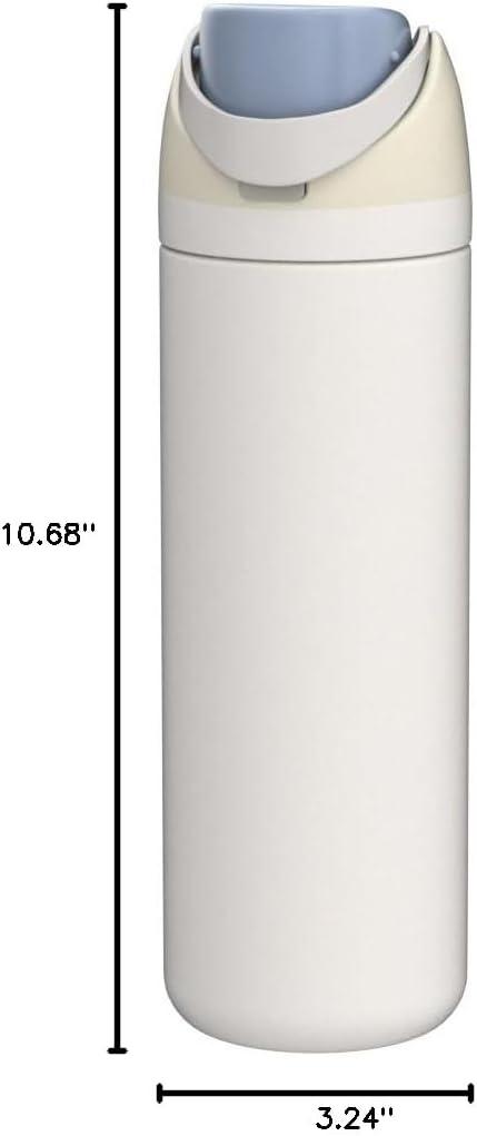 imageOwala FreeSip Insulated Stainless Steel Water Bottle with Straw BPAFree Sports Water Bottle Great for Travel 24 Oz Black CherryIced Breeze