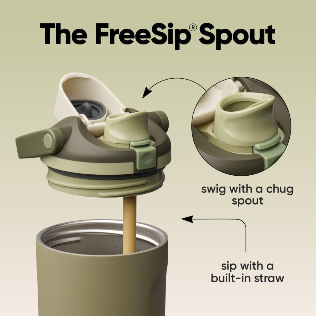 imageOwala FreeSip Sway Insulated Stainless Steel Water Bottle with TwoWay Spout BuiltIn Straw and Bucket Handle Made for Travel School and Sports 30oz BPA Free Leak Proof Off RoadOff Road